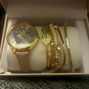 Charming Charlie 8 Piece Watch & Bracelet Gift Set -New (MSRP $34)